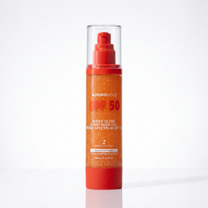 Gel solare glitterato